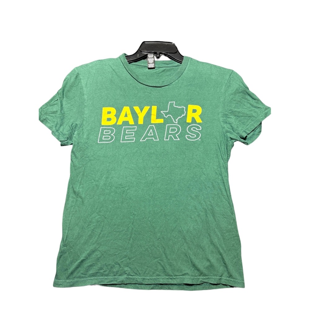 District Baylor Bears T-Shirt Women Small Green Short Sleeve Texas Graphic‎